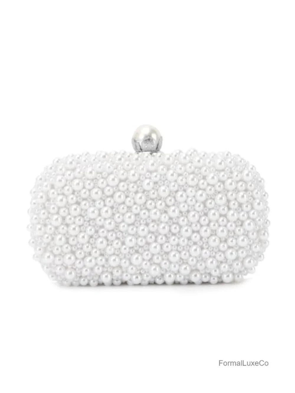 Pearl Clutch Purse Beaded Evening Handbag Small Bridal Wedding Guest Bag